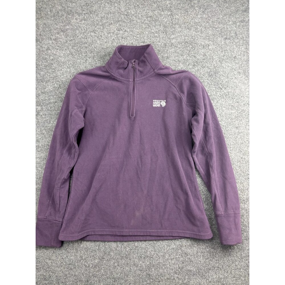 Mountain Hardwear Pullover Womens Small‎ Purple Fleece Quarter Zip Hiking Warm